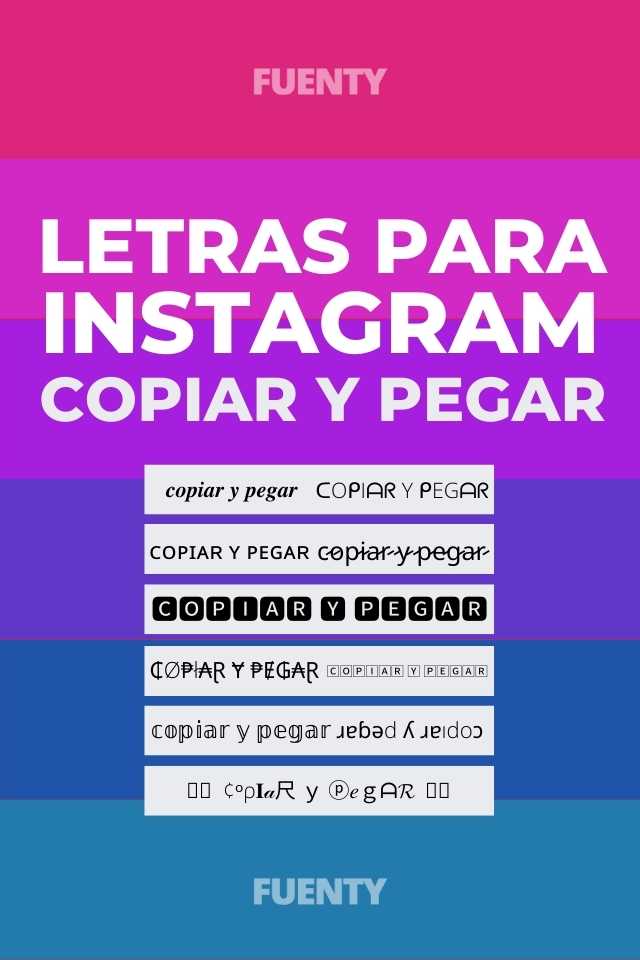 Conversor de letras para Instagram - fuentes y tipografias para copiar y pegar