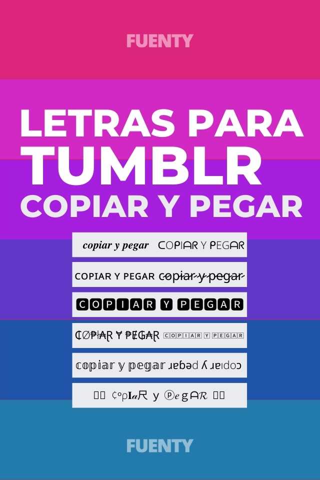 Conversor de letras para Tumblr - fuentes y tipografias para copiar y pegar