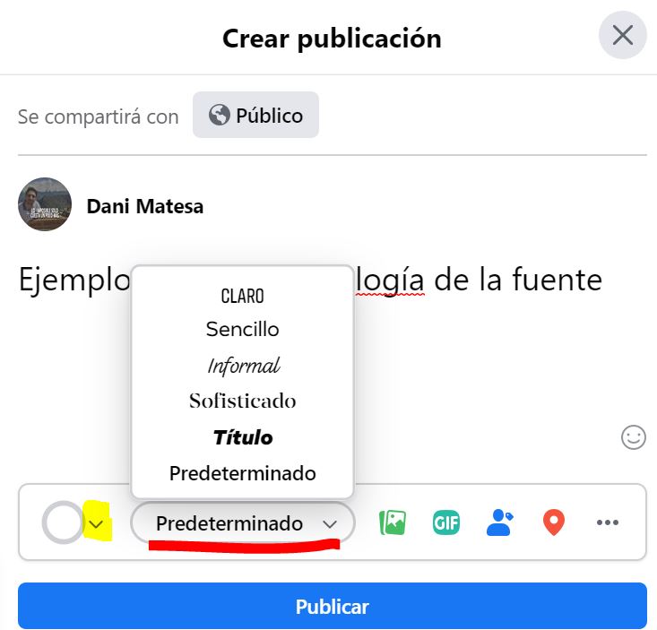 escribir en negrita en facebook | cambiar letra en facebook